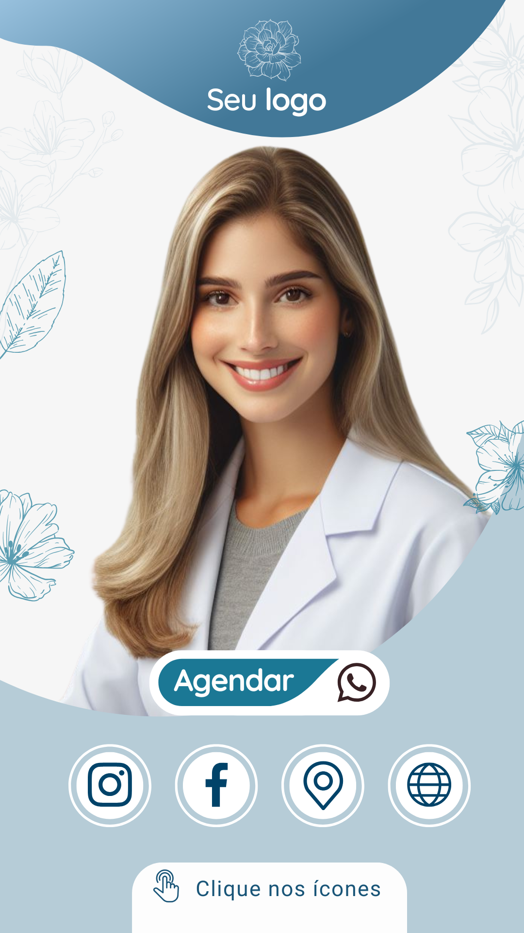 Modelo de cartão interativo para nutricionista